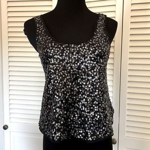 EXPRESS sleeveless top with sequins- XS